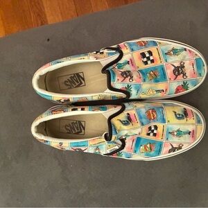 Vans Kids Slip-On Sneakers - Blue and Yellow
